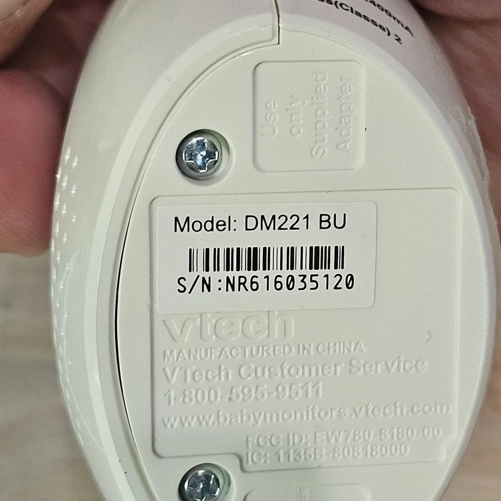 Genuine Original VTech DM221 BU Baby Unit Replacement Part With Power Cord